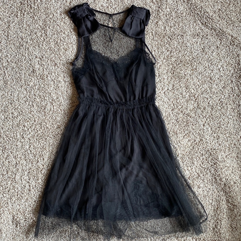 Brand New never worn Rodarte XS black tulle dress